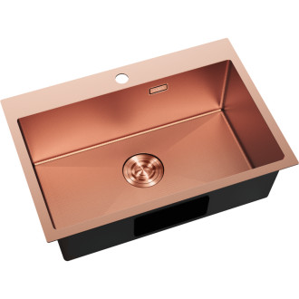 Jednodřezový ocelový dřez Mexen Solix 650 x 450 mm, měděná HC - 6403651000-65HC
