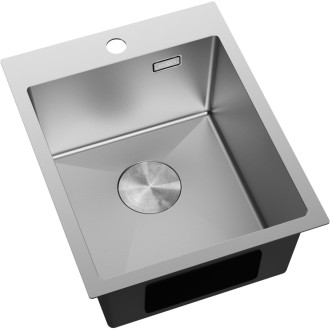 Jednodřezový ocelový dřez Mexen Solix 400 x 500 mm, nerezová ocel - 6406401000-01