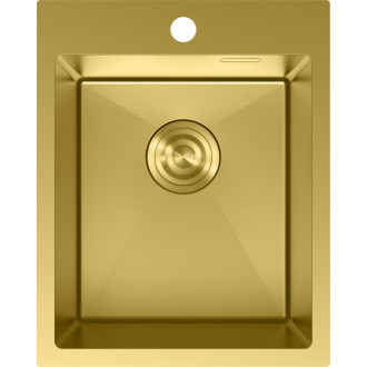 Jednodřezový ocelový dřez Mexen Solix 400 x 500 mm, zlatý - 6406401000-55