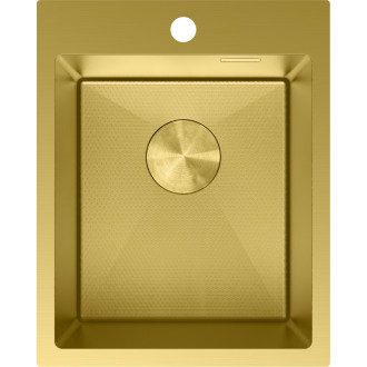 Jednodřezový ocelový dřez Mexen Solix 400 x 500 mm, zlatá HC - 6406401000-55HC
