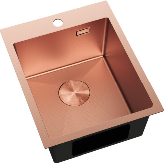Jednodřezový ocelový dřez Mexen Solix 400 x 500 mm, měděná HC - 6406401000-65HC