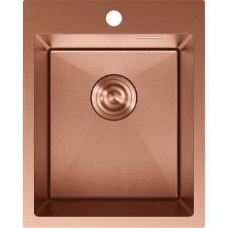 Jednodřezový ocelový dřez Mexen Solix 400 x 500 mm, měděná HC - 6406401000-65HC