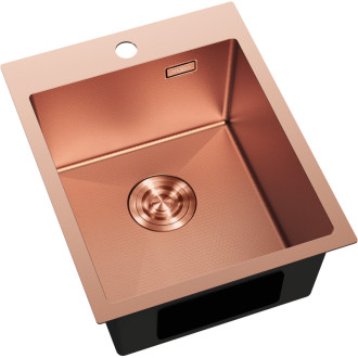 Jednodřezový ocelový dřez Mexen Solix 400 x 500 mm, měděná HC - 6406401000-65HC