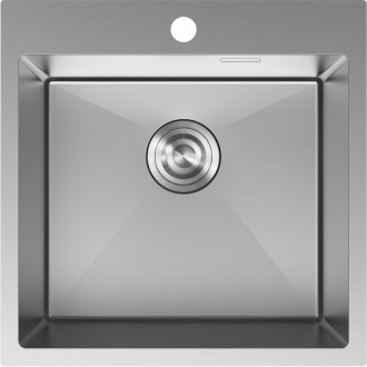 Jednodřezový ocelový dřez Mexen Solix 500 x 500 mm, nerezová ocel - 6407501000-01