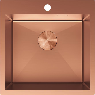 Jednodřezový ocelový dřez Mexen Solix 500 x 500 mm, měď - 6407501000-65