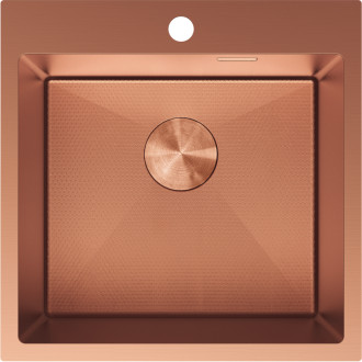 Jednodřezový ocelový dřez Mexen Solix 500 x 500 mm, měděná HC - 6407501000-65HC