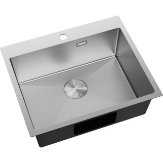 Jednodřezový ocelový dřez Mexen Solix 600 x 500 mm, nerezová ocel - 6408601000-01