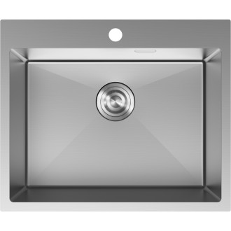 Jednodřezový ocelový dřez Mexen Solix 600 x 500 mm, nerezová ocel - 6408601000-01