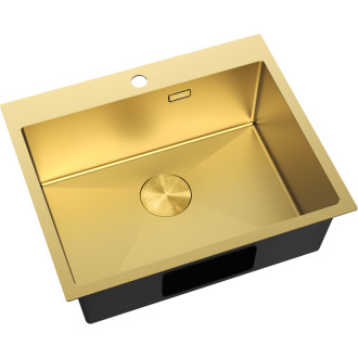 Jednodřezový ocelový dřez Mexen Solix 600 x 500 mm, zlatý - 6408601000-55