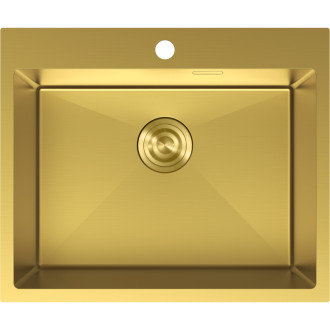 Jednodřezový ocelový dřez Mexen Solix 600 x 500 mm, zlatý - 6408601000-55