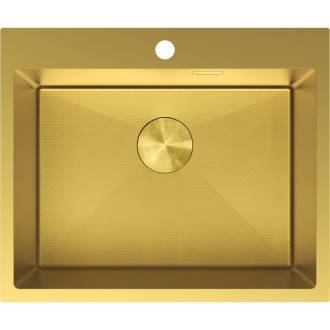 Jednodřezový ocelový dřez Mexen Solix 600 x 500 mm, zlatá HC - 6408601000-55HC