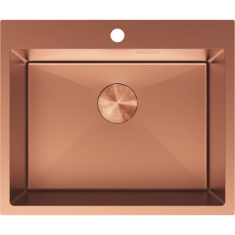 Jednodřezový ocelový dřez Mexen Solix 600 x 500 mm, měď - 6408601000-65