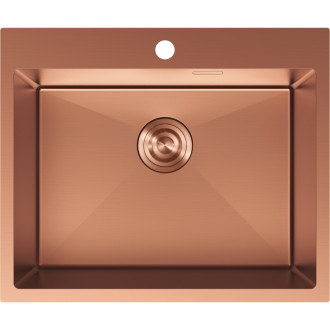 Jednodřezový ocelový dřez Mexen Solix 600 x 500 mm, měď - 6408601000-65