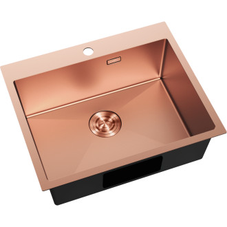 Jednodřezový ocelový dřez Mexen Solix 600 x 500 mm, měď - 6408601000-65