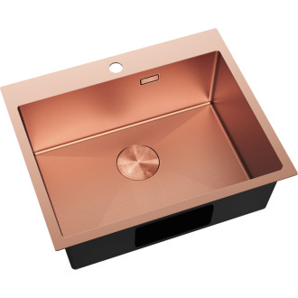Mexen Solix zlewozmywak stalowy 1-komorowy 600 x 500 mm, miedź HC - 6408601000-65HC