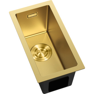 Jednodřezový ocelový dřez Mexen Trixo 230 x 440 mm, zlatý - 6411221000-55