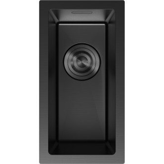 Jednodřezový ocelový dřez Mexen Trixo 230 x 440 mm, černý - 6411221000-70