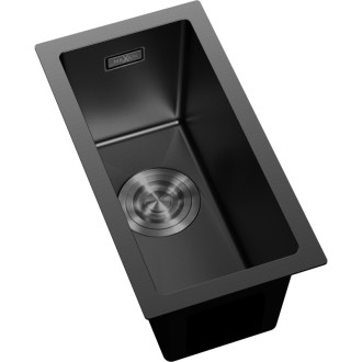 Jednodřezový ocelový dřez Mexen Trixo 230 x 440 mm, černý - 6411221000-70