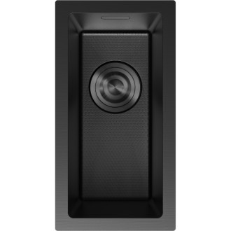 Jednodřezový ocelový dřez Mexen Trixo 230 x 440 mm, černý HC - 6411221000-70HC