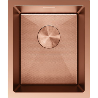 Jednodřezový ocelový dřez Mexen Trixo 370 x 440 mm, měděná HC - 6412371000-65HC
