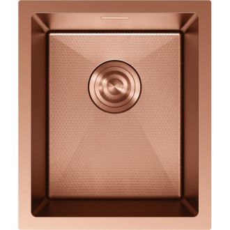 Jednodřezový ocelový dřez Mexen Trixo 370 x 440 mm, měděná HC - 6412371000-65HC