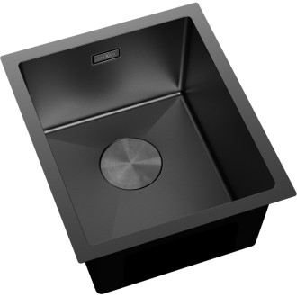 Jednodřezový ocelový dřez Mexen Trixo 370 x 440 mm, černý - 6412371000-70