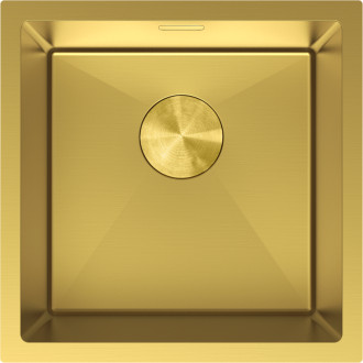 Jednodřezový ocelový dřez Mexen Trixo 440 x 440 mm, zlatý - 6413441000-55