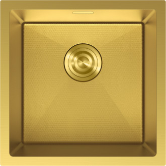 Jednodřezový ocelový dřez Mexen Trixo 440 x 440 mm, zlatá HC - 6413441000-55HC