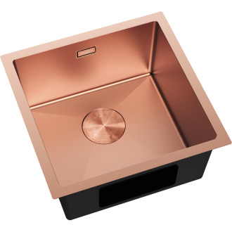 Jednodřezový ocelový dřez Mexen Trixo 440 x 440 mm, měď - 6413441000-65