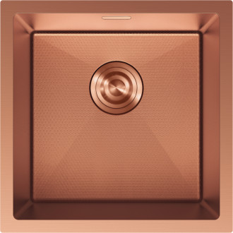 Jednodřezový ocelový dřez Mexen Trixo 440 x 440 mm, měděná HC - 6413441000-65HC