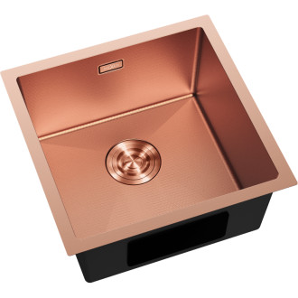 Jednodřezový ocelový dřez Mexen Trixo 440 x 440 mm, měděná HC - 6413441000-65HC