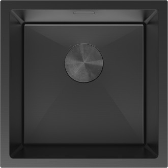 Jednodřezový ocelový dřez Mexen Trixo 440 x 440 mm, černý - 6413441000-70