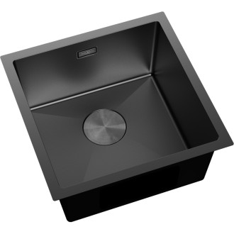 Jednodřezový ocelový dřez Mexen Trixo 440 x 440 mm, černý - 6413441000-70