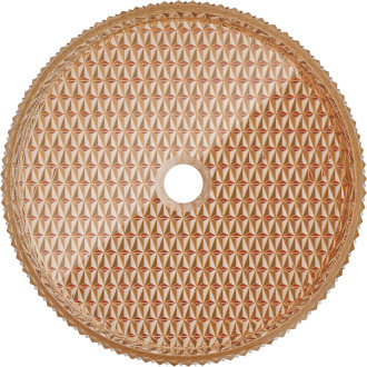 Skleněné umyvadlo Mexen Aura na desku 39 x 39 cm, růžové zlato - 24013968