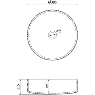Skleněné umyvadlo Mexen Aura na desku 39 x 39 cm, růžové zlato - 24013968