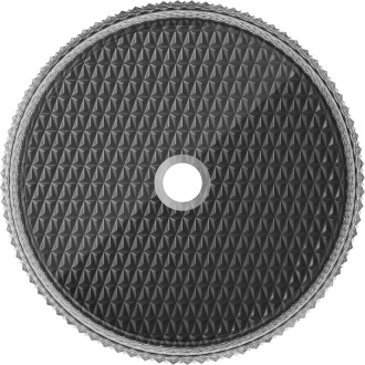 Skleněné umyvadlo Mexen Aura na desku 39 x 39 cm, průhledné/černé - 24013971