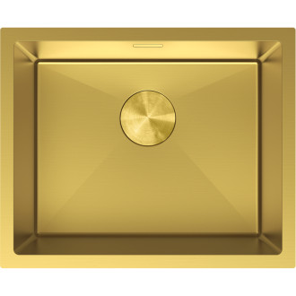 Jednodřezový ocelový dřez Mexen Trixo 540 x 440 mm, zlatý - 6414541000-55
