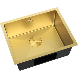 Jednodřezový ocelový dřez Mexen Trixo 540 x 440 mm, zlatý - 6414541000-55