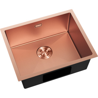 Mexen Trixo zlewozmywak stalowy 1-komorowy 540 x 440 mm, miedź HC - 6414541000-65HC