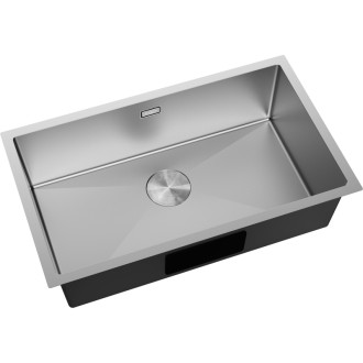 Jednodřezový ocelový dřez Mexen Trixo 750 x 440 mm, nerezová ocel - 6415751000-01