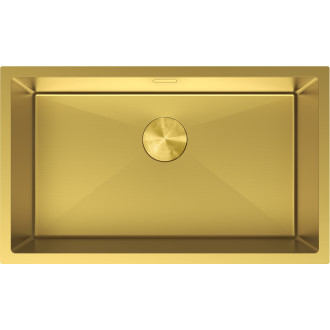 Jednodřezový ocelový dřez Mexen Trixo 750 x 440 mm, zlatý - 6415751000-55