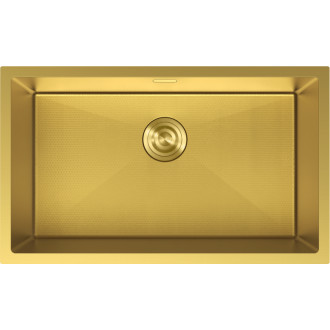 Jednodřezový ocelový dřez Mexen Trixo 750 x 440 mm, zlatá HC - 6415751000-55HC
