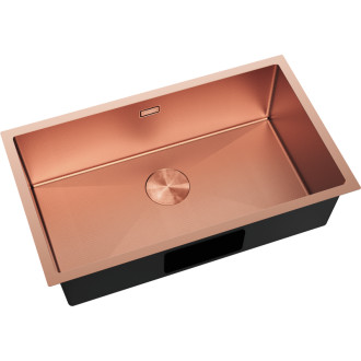 Mexen Trixo zlewozmywak stalowy 1-komorowy 750 x 440 mm, miedź HC - 6415751000-65HC