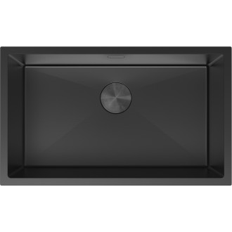 Jednodřezový ocelový dřez Mexen Trixo 750 x 440 mm, černý - 6415751000-70