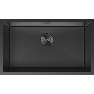 Jednodřezový ocelový dřez Mexen Trixo 750 x 440 mm, černý - 6415751000-70