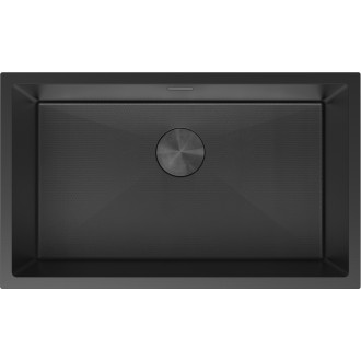 Jednodřezový ocelový dřez Mexen Trixo 750 x 440 mm, černý HC - 6415751000-70HC