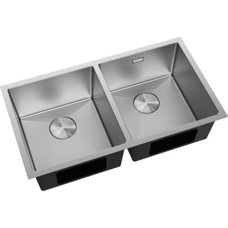 Mexen Binox ocelový dřez se 2 dřezy 800 x 450 mm, nerezová ocel - 6421802000-01