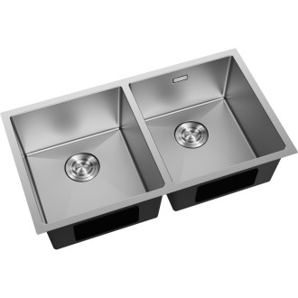 Mexen Binox ocelový dřez se 2 dřezy 800 x 450 mm, nerezová ocel - 6421802000-01