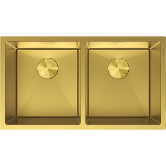 Ocelový dřez Mexen Binox se 2 dřezy 800 x 450 mm, zlatý - 6421802000-55