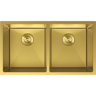 Ocelový dřez Mexen Binox se 2 dřezy 800 x 450 mm, zlatý - 6421802000-55